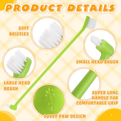 80 count Dual Headed Pet Toothbrush Bulk for Small Medium Dog