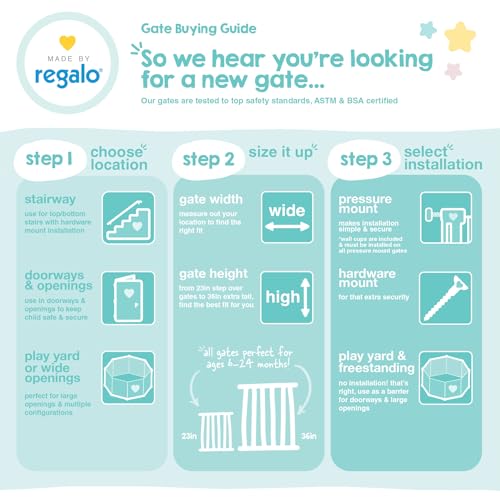 Safety 29" 56" Extra Wide Baby Gate (White / 29-56"W x 30"H)