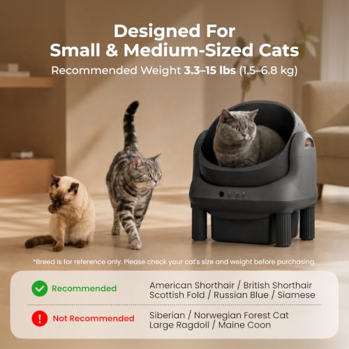 Open Top L1 Self Cleaning Litter Box (Dark Gray)