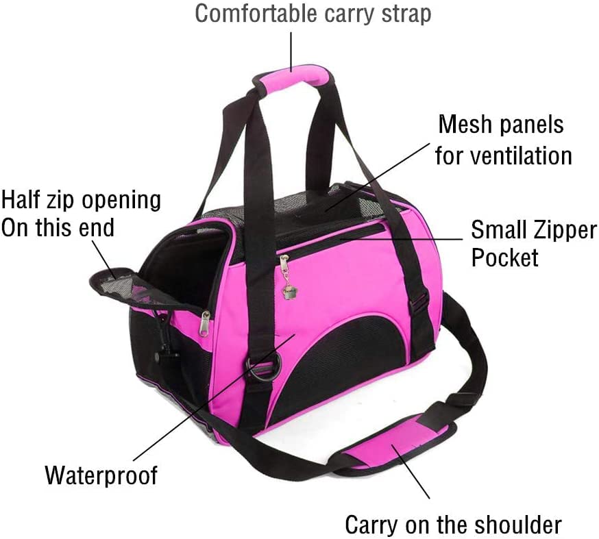 Cat Carrier Soft (Small-RoseRed)