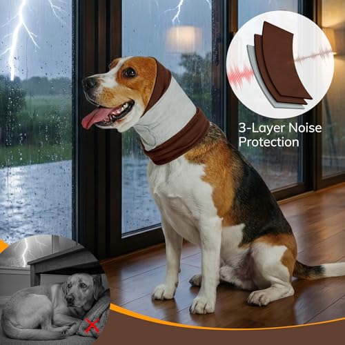 Dog Calming Hoodie for Anxiety Relief (Brown / S)