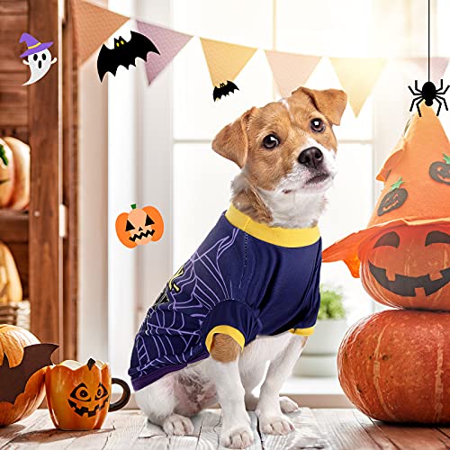 5 Pcs Halloween Dog Shirts Pumpkin Ghost Costume (Medium)