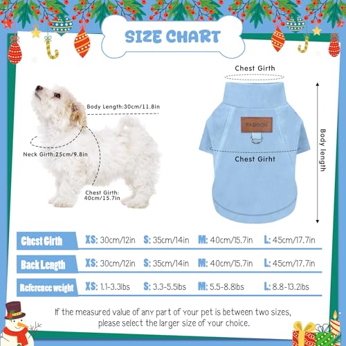 5 Pcs Fleece Dog Sweaters (M)
