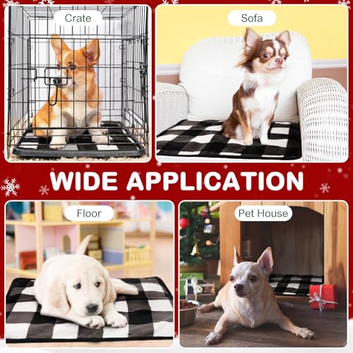 2 Pack Self Warming Cat Bed Self Heating Dog Pad Cat Warming Pad Thermal Pet Mat Washable Reflect Body Heat Removable Cover for Indoor Kittens Puppies (16 x 20 Inch)