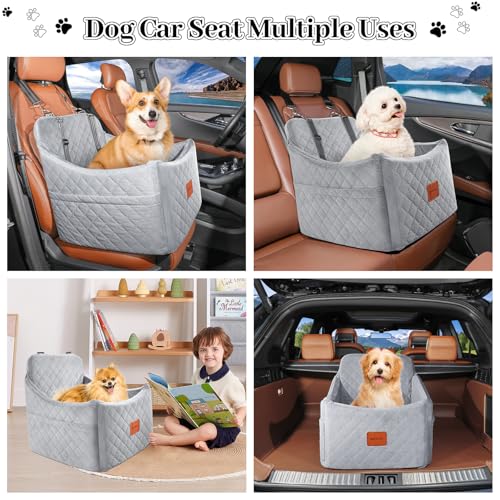 Dog Car Seat for Small (Grey / Medium)