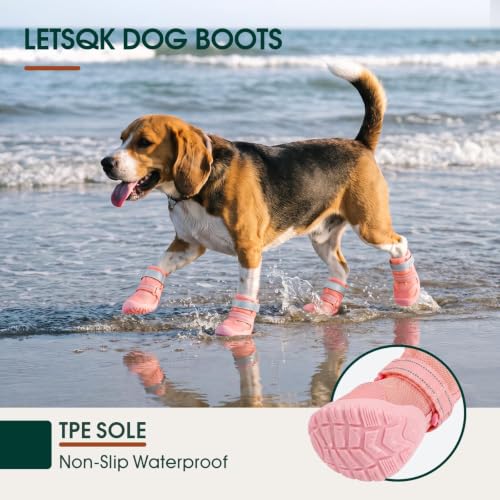 Dog Shoes Non (Pink / 2#(Paw Width:1.38"))
