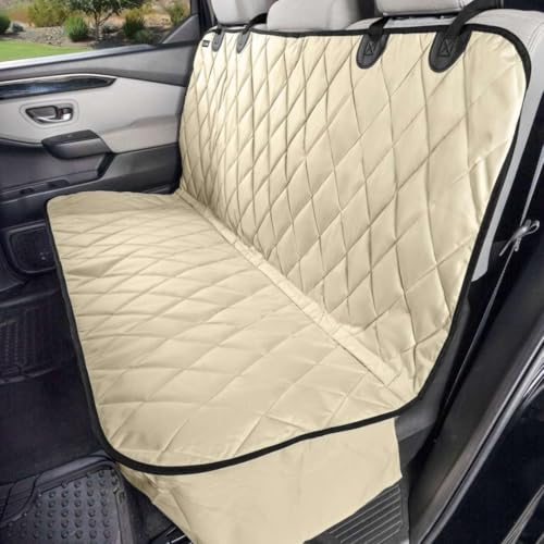 Heavy Duty Rear Seat Cover for Dogs (Beige)