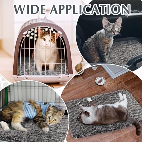 4 Pack Self Warming Cat Mat for Pets (18 x 24 Inch / Gray)