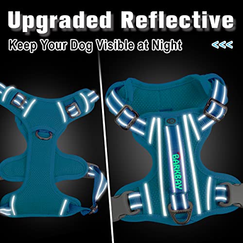No Pull Dog Harness for Large Dogs (Large(Chest:24.5-32.5") / Blue)