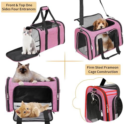 Soft Sided Cat (PINK / 20"L x 13"W x 13"H)