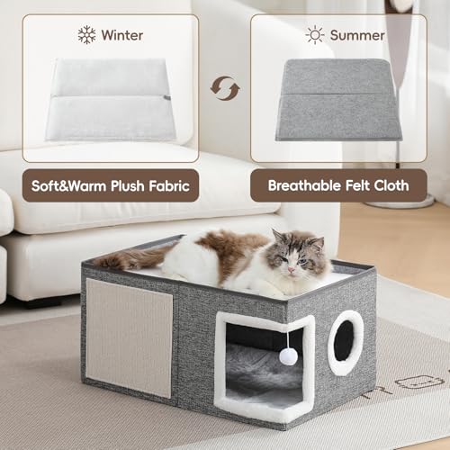 Extra Wide Cat Houses for Indoor Cats (SingleA / Extra Large)