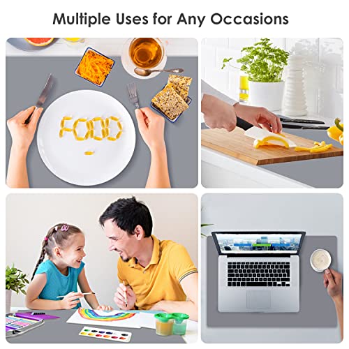 Extra Large Silicone Mats for Kitchen Counter (05-dark Gray / 27.6"L x 16"W)