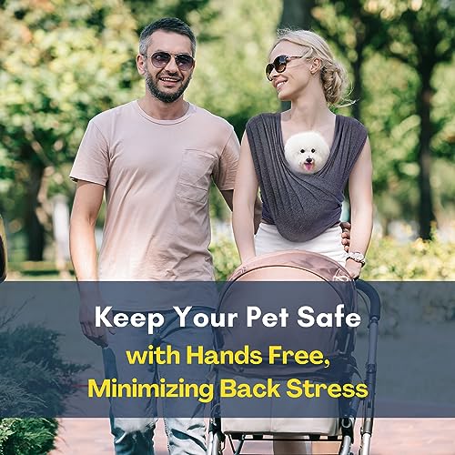 Small Dog Sling Carrier (Charcoal Black / Plus)