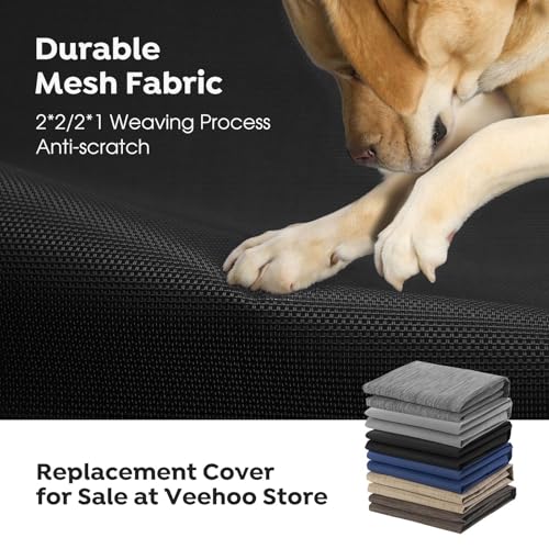 Outdoor Elevated Dog Bed Large Sized Dogs (45.0"L x 33.0"W x 7.0"Th / Black)