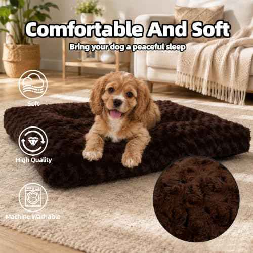 Dog Bed Medium Size (Coffee / 29"L x 21"W x 3"Th)