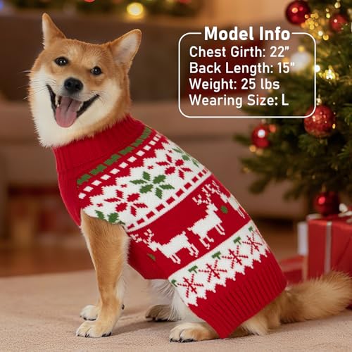 Dog Ugly Christmas Sweater for Small Medium Dog (X-Large (19-27lbs) / 1# Christmas)
