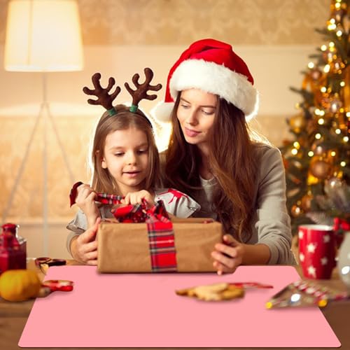 Extra Large Silicone Table Mat (03-pink / 23.6"L x 15.7"W)