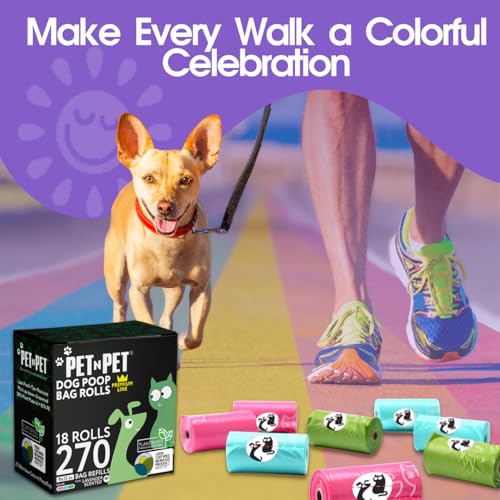 Poop Bags for Dogs (270 Count (Pack of 1) / Lavender-scented)