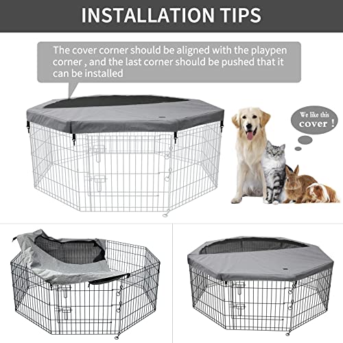 Top Cover Sun (Gray / Fits 24"W Octagon Playpen)