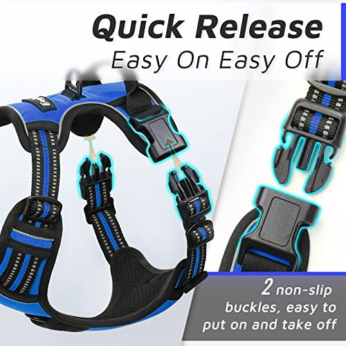Dog Harness for Medium Sized Dogs (Medium / Blue)