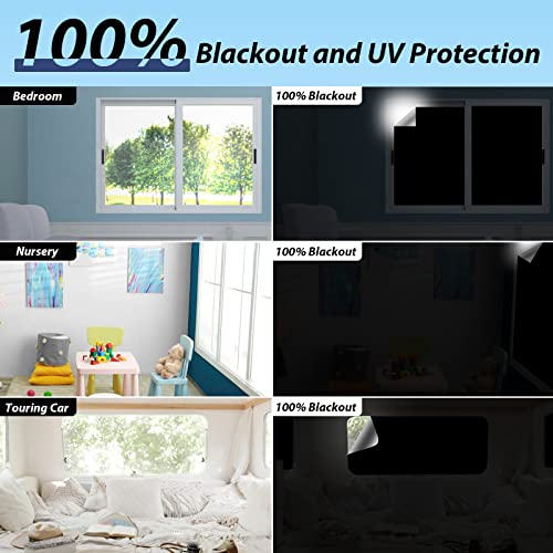 Upgraded Blackout Curtains (Black / 57"W x 157"L (Pack of 1))
