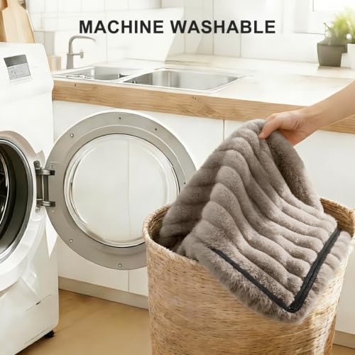 Medium Dog Beds for Medium Dogs Washable (Khaki / M Plus (30"x24"x8"))