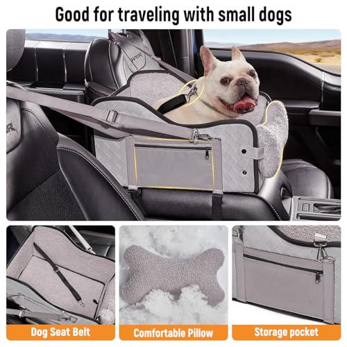 Center Console Dog Car Seat for Small Dogs