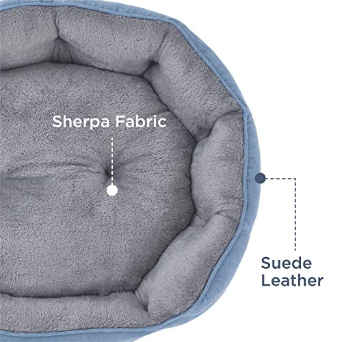 Small Dog Bed Washable (25"L x 21"W x 8"Th / Frost Blue)