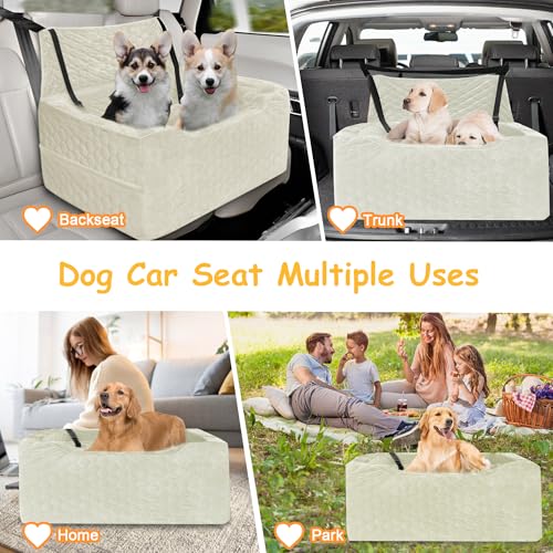 Dog Car Seat for Medium (White / Large)
