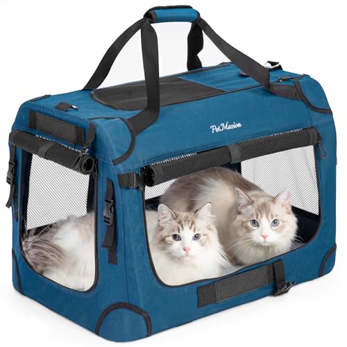 Extra Large Cat Carrier for 2 Cats (24.0"L x 16.5"W x 16.5"H / Prussian Blue)