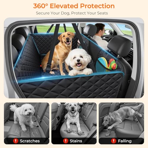 Back Seat Extender for Dogs (Black and Light Grey / M - Cars / Full Size SUVs)