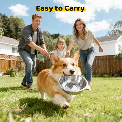 4 Pack 8" Stainless Steel Dog Bowls (4 Pack)