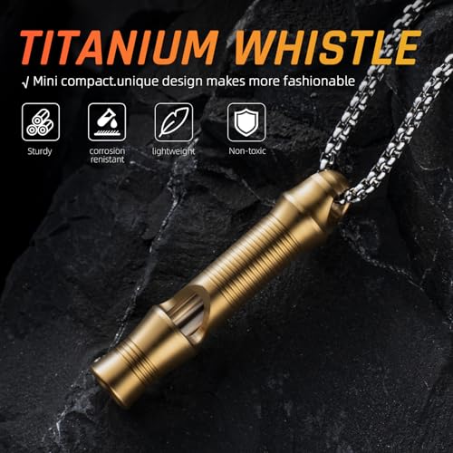 Titanium Emergency Whistle (Gold-1pc)