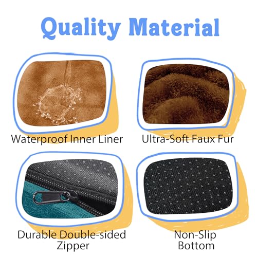 Waterproof Orthopedic XL Dog Bed for Large and Extra Large Dogs (Brown Mint / 42"L x 30"W x 7.5"Th)