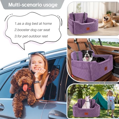 Dog Car Seat for Medium (Purple)
