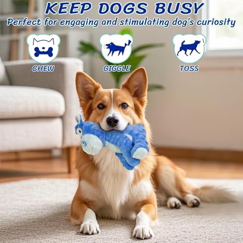 Squeaky Stuffed Dog Toys (Blue)