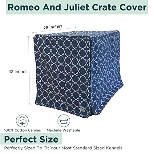 Blue Dog Crate Cover (Romeo & Juliet / 42.0"L x 28.0"W x 31.0"H)
