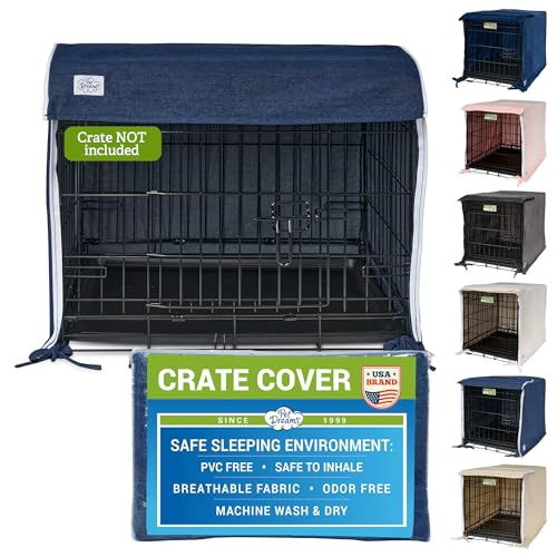 Dog Crate Cover (Denim Blue / 42.0"L x 28.0"W x 30.0"H)