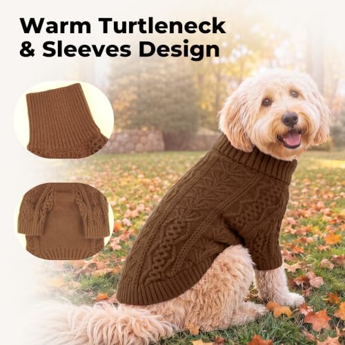 Dog Sweater for Large Dogs (XL / Coffee Brown)