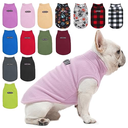 Dog Fleece Vest Sweater Winter Jacket for Small Medium Dogs (X-Small / PINK)