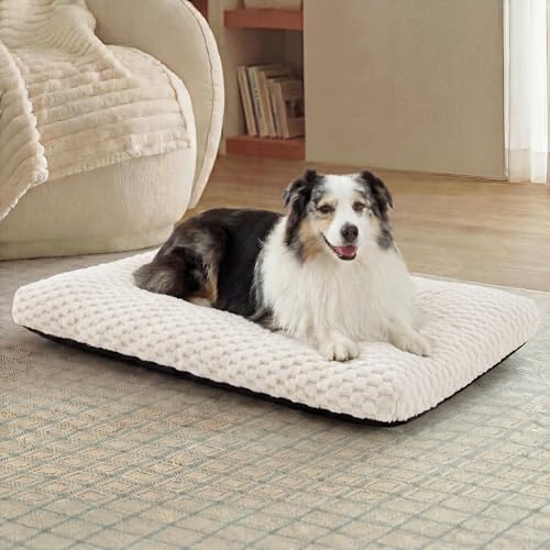 XL WashableDog Bed for Crate (Beige / 41x27x3.5)