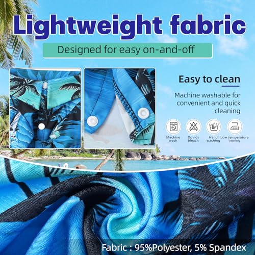 Dog Shirts Hawaii Dog Clothes for Small Medium Large Dogs Owner and Pet Shirts are Sold Separately (2XL-(30.1-45lb)-Chest~31.4" for Pets / Blue Only for Pets)