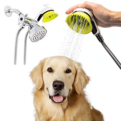 Dog Washing Hose Attachment for Shower and Garden Hose (Shower Kit & Garden Hose (Steady Pressure))