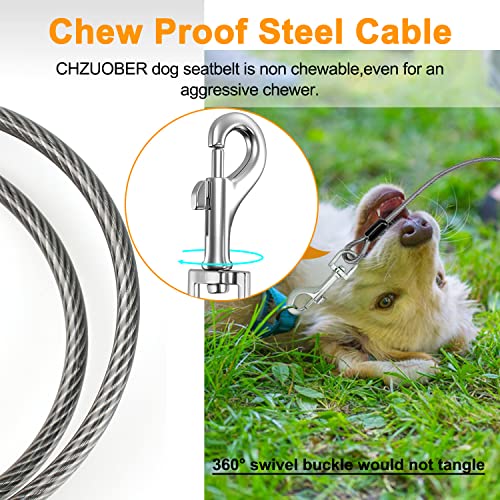 Chew Proof Dog Car Seat Belt (Black / 2 Pack)
