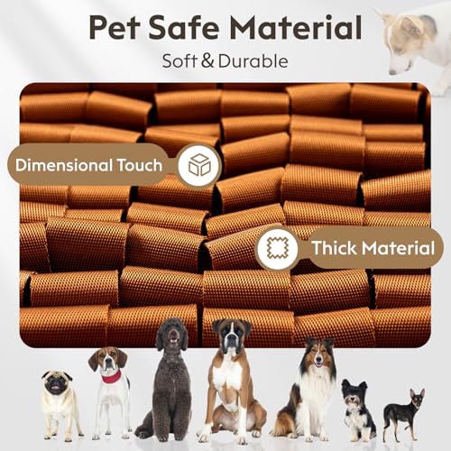 Snuffle Mat for Dogs (Brown / 14" X 12"-Portable)