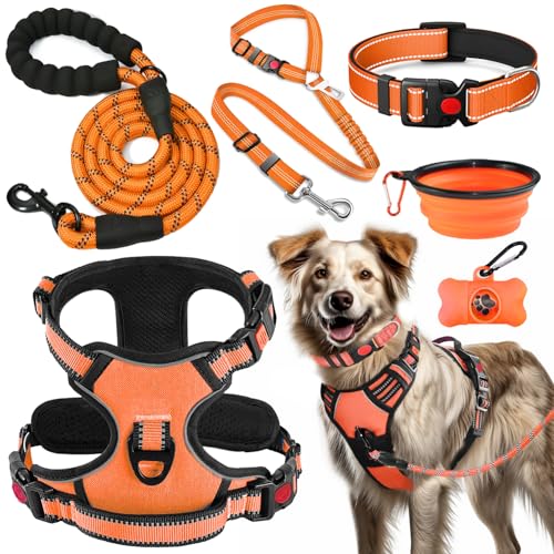 No Pull Dog Harness (X-Large / Orange)