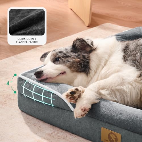 Dog Bed Extra Large Size Dog (48.0"Lx35.0"Wx7.0"H / 00-Dark Grey)