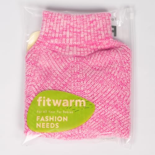 Knitted Turtleneck Dog Sweater (X-Large / Heather Pink)