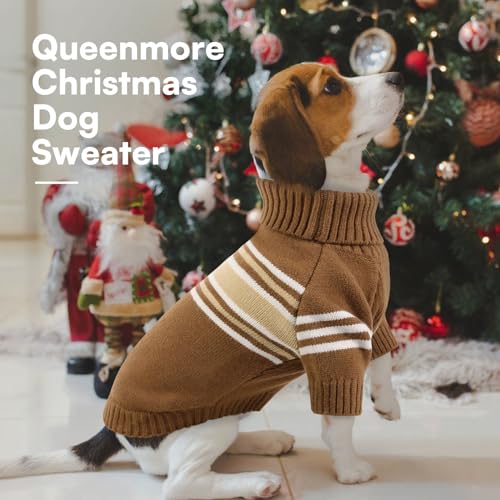 Dog Striped Knitted Sweater (Large / Brown)