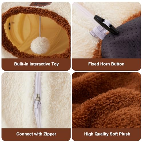 Large Cat Tunnel Bed (Beige / Large)